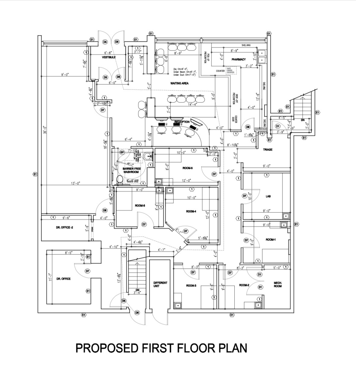 Pharmacy & Medical Unit Conversion – Floor Plan Design